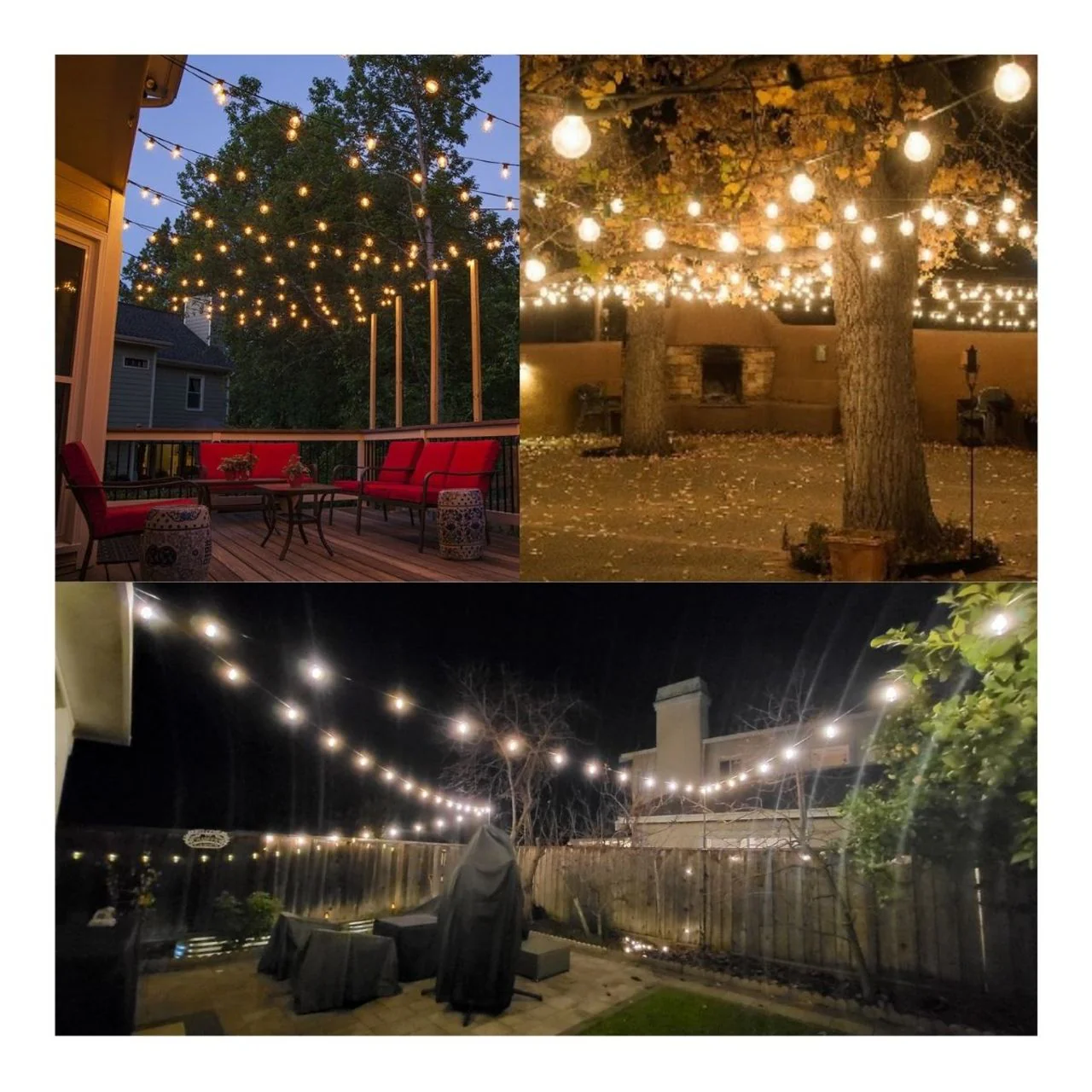 100ft G40 String Light - 50 E12 Sockets - 20AWG - 0.5W G40 Bulbs - LumeGen - Image 3