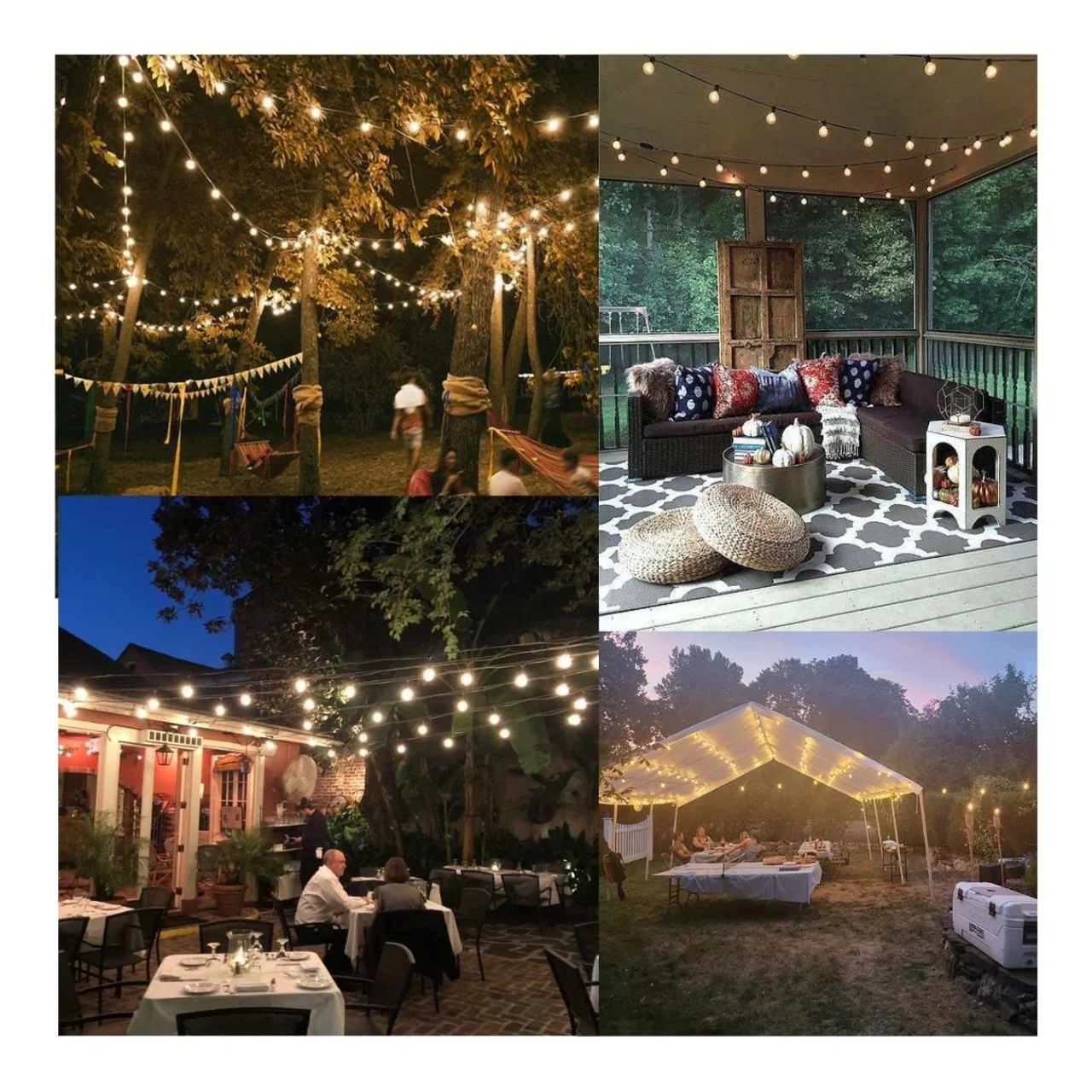 100ft G40 String Light - 50 E12 Sockets - 20AWG - 0.5W G40 Bulbs - LumeGen - Image 4
