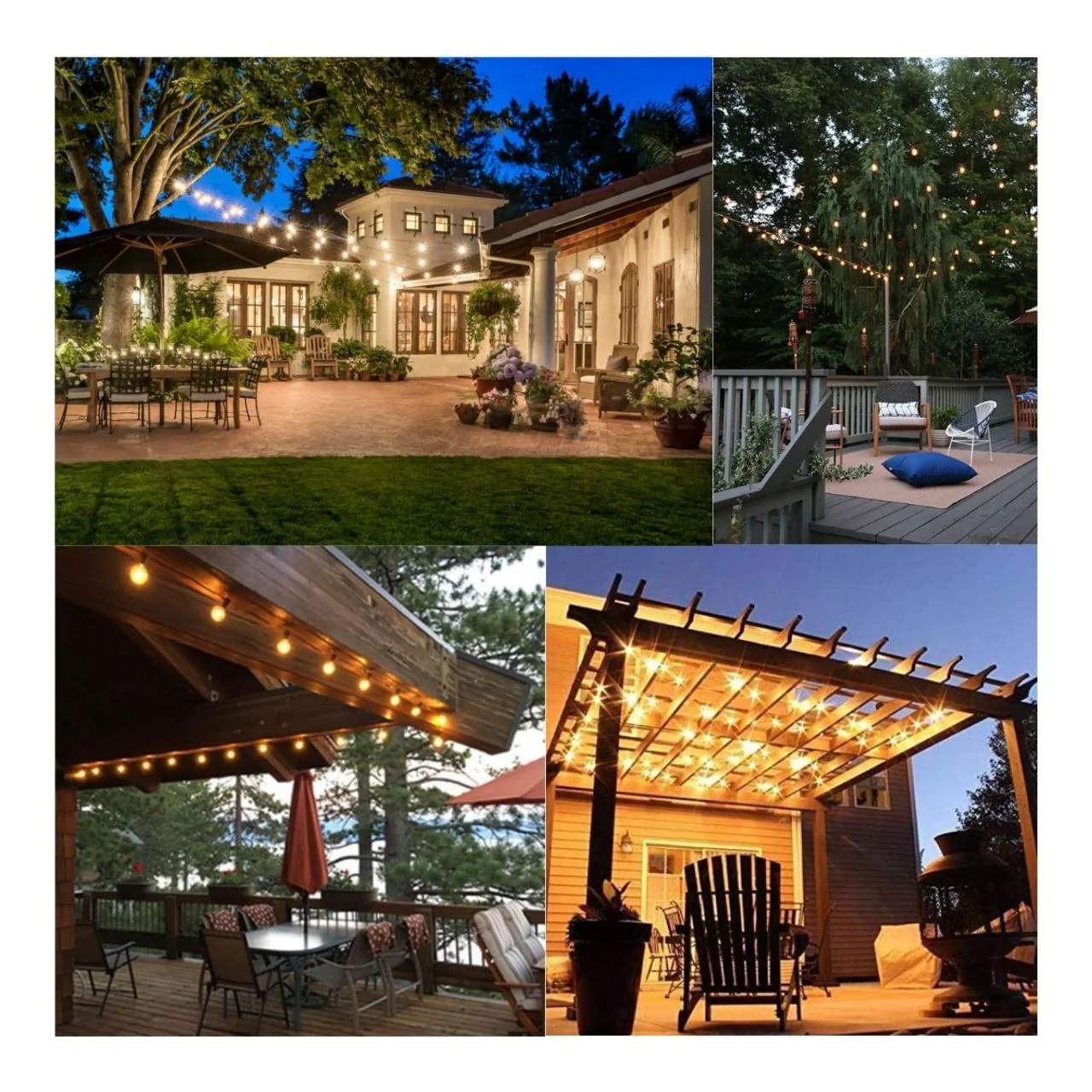 100ft G40 String Light - 50 E12 Sockets - 20AWG - 0.5W G40 Bulbs - LumeGen - Image 7