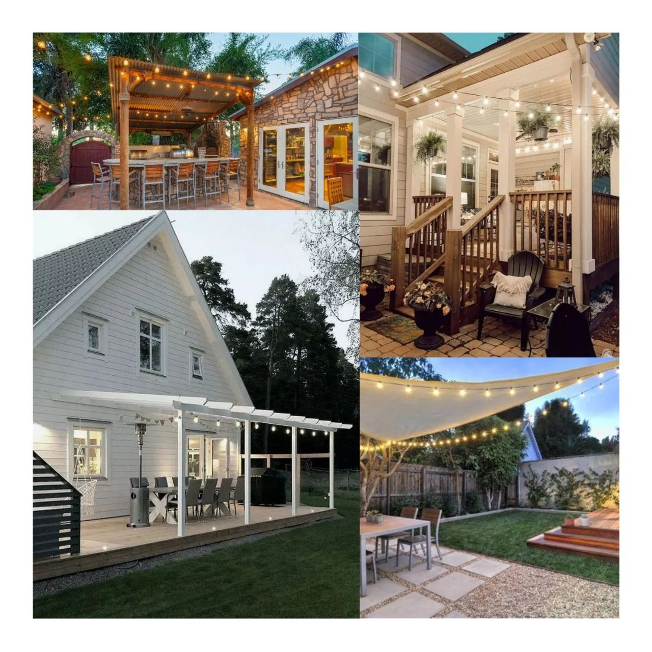 100ft G40 String Light - 50 E12 Sockets - 20AWG - 0.5W G40 Bulbs - LumeGen - Image 8