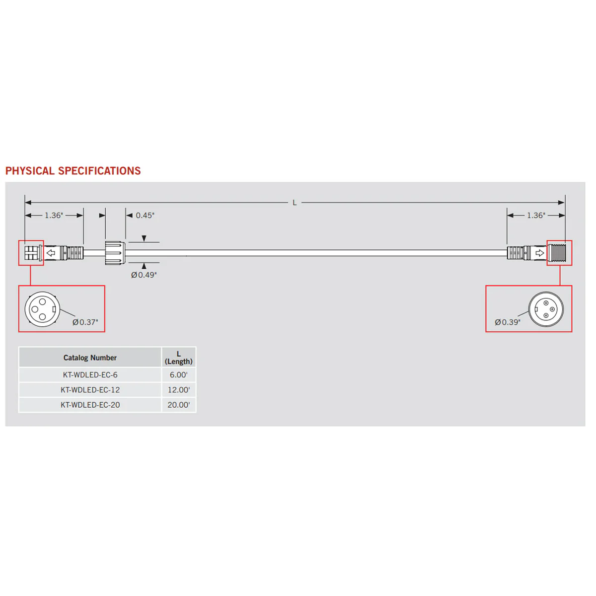 12ft. Extension Cord for Remote Driver Downlights - Keystone - Image 2