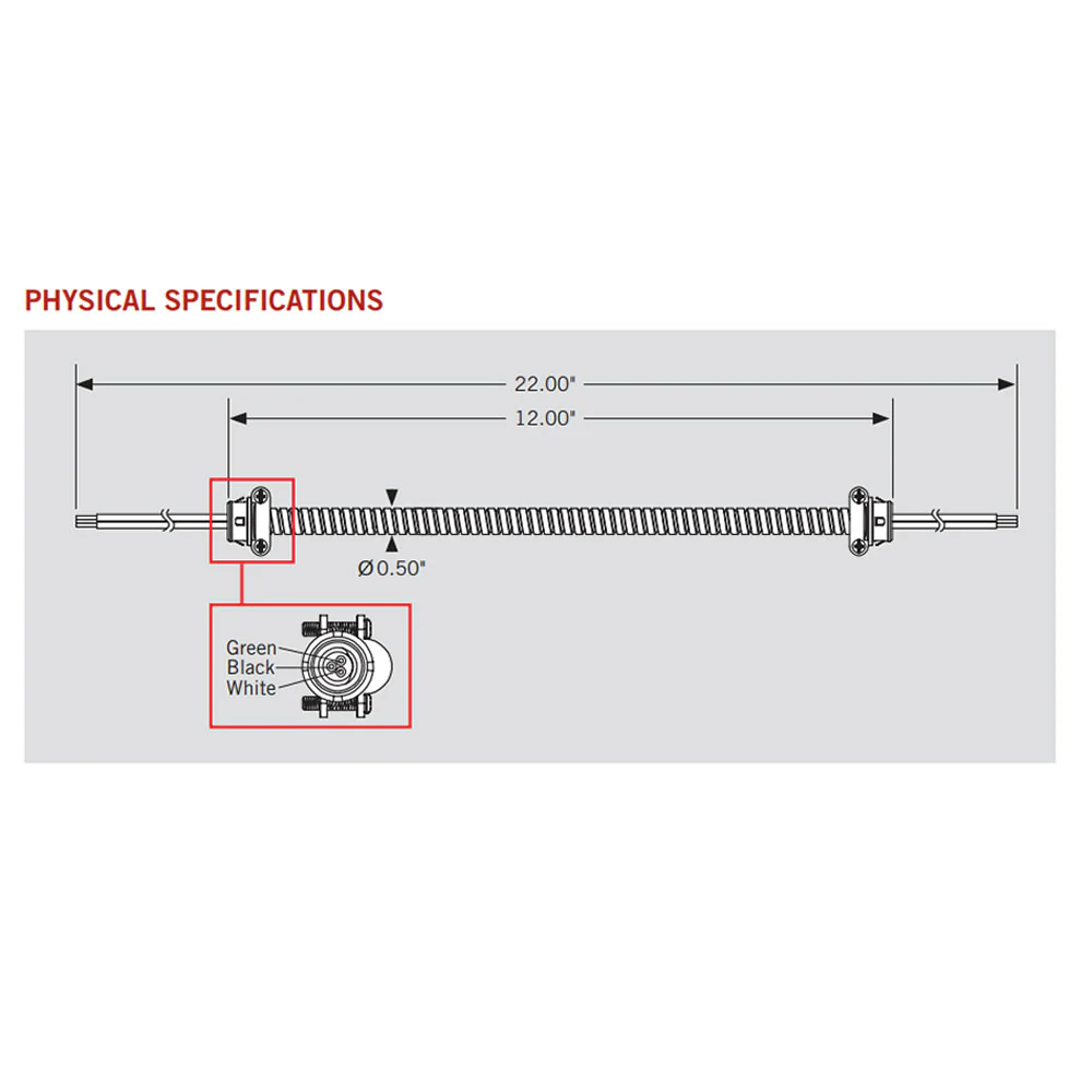 12in. Metal-Clad Cable 18/3 Wire for Remote Driver LED Downlights - Keystone - Image 2
