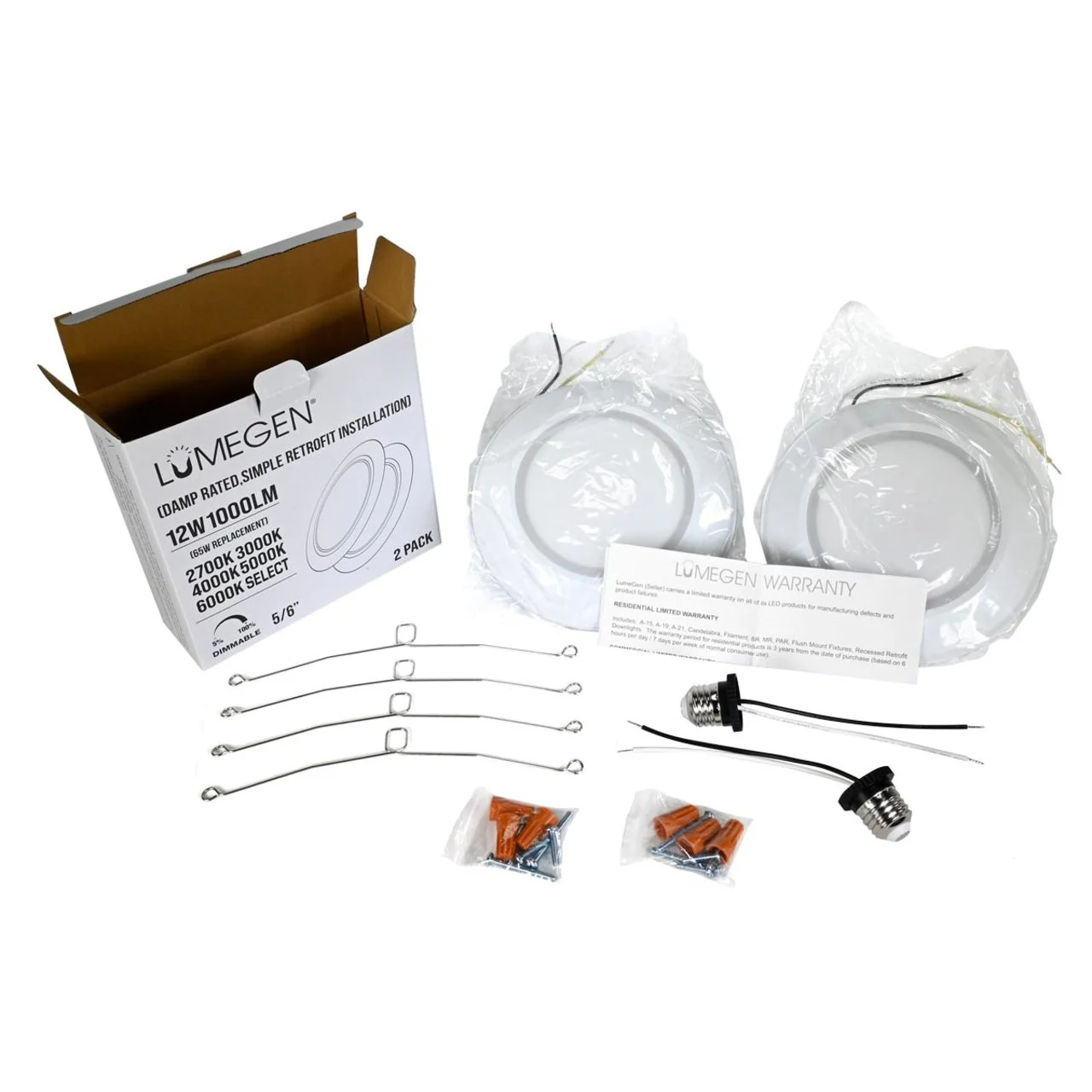 2-Pack - 6in. LED Color Tunable Disc Downlight - 10W - 1000 Lumens - 27K/30K/40K/50K/60K - Image 10