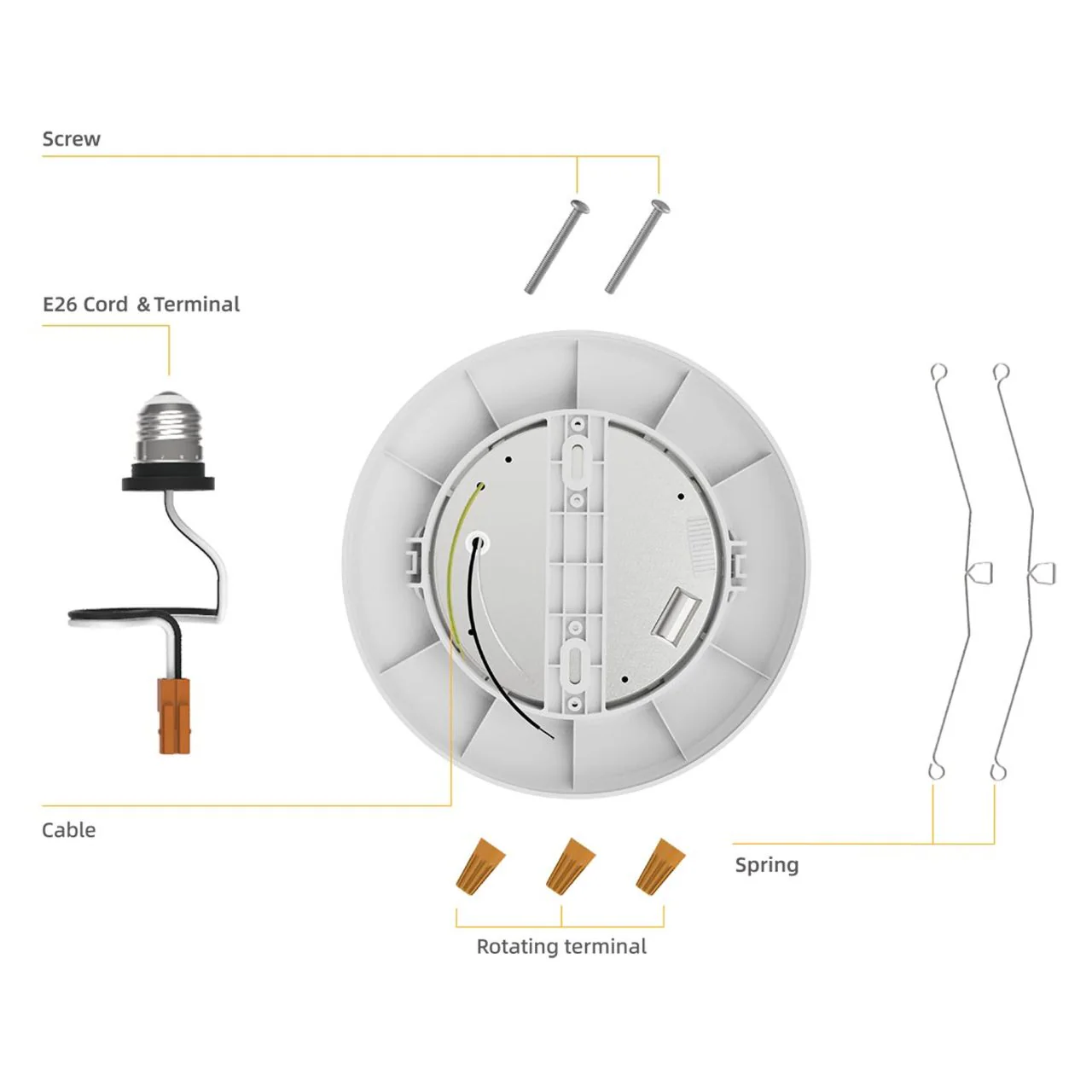 2-Pack - 6in. LED Color Tunable Disc Downlight - 10W - 1000 Lumens - 27K/30K/40K/50K/60K - Image 6