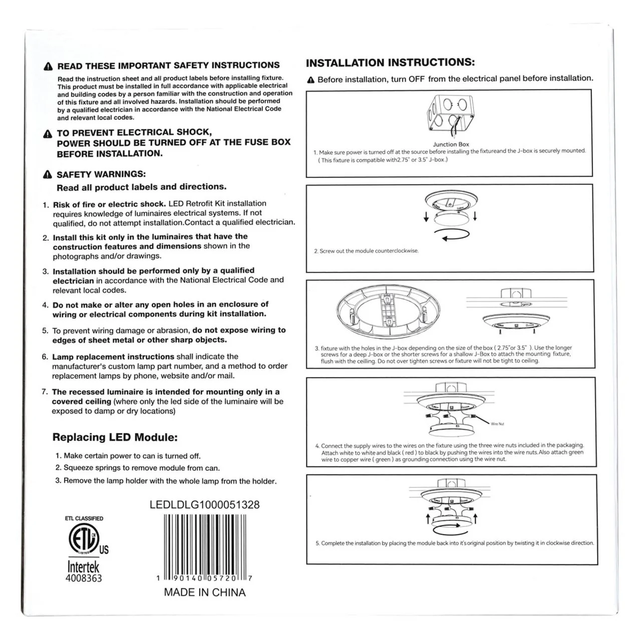 2-Pack - 6in. LED Color Tunable Disc Downlight - 10W - 1000 Lumens - 27K/30K/40K/50K/60K - Image 9