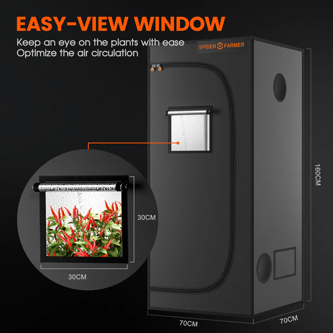 2ft. x 2ft. x 5ft. Indoor Grow Tent - Spider Farmer - Image 2