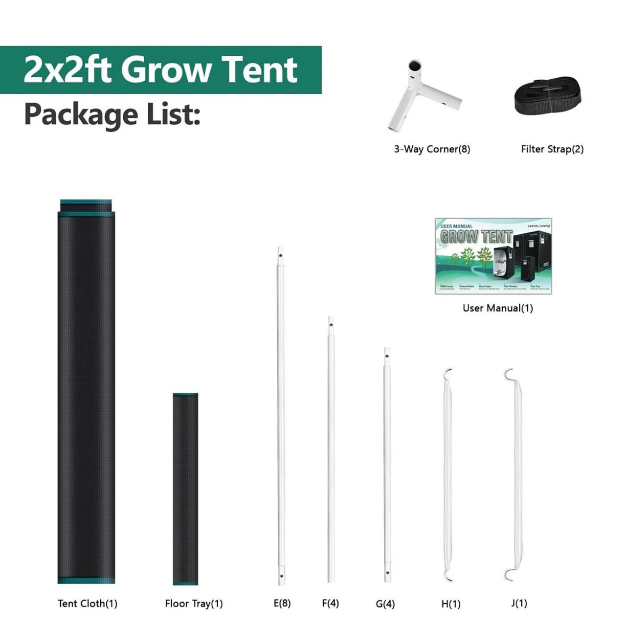 2ft. x 2ft. x 4.5ft. Indoor Grow Tent - Mars Hydro - Image 5