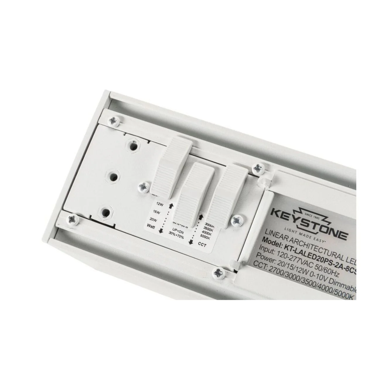 2ft LED Linear Architectural Pendant Fixture with Direct and Indirect Lighting - Wattage Adjustable - Color Tunable - Keystone - Image 5