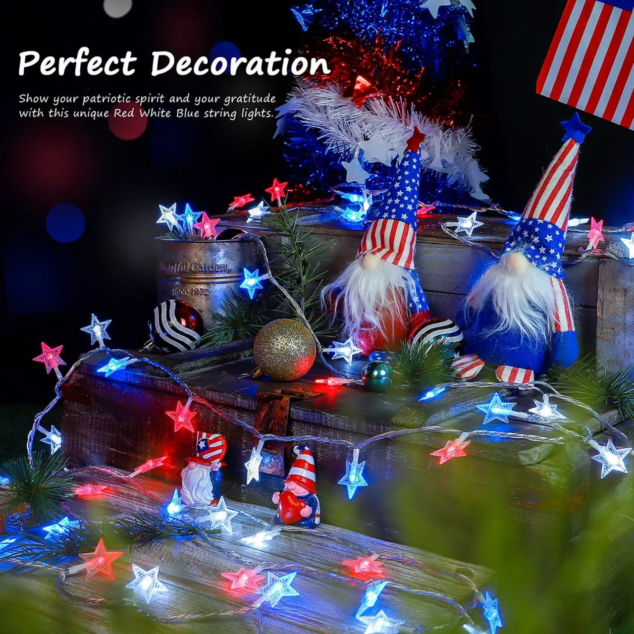 32ft. LED Star String Lights with 8 Light Modes - IP65 Waterproof Rated - Image 4
