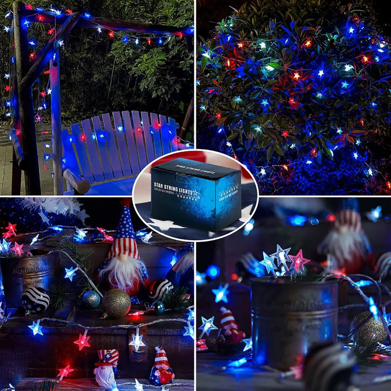 32ft. LED Star String Lights with 8 Light Modes - IP65 Waterproof Rated - Image 5