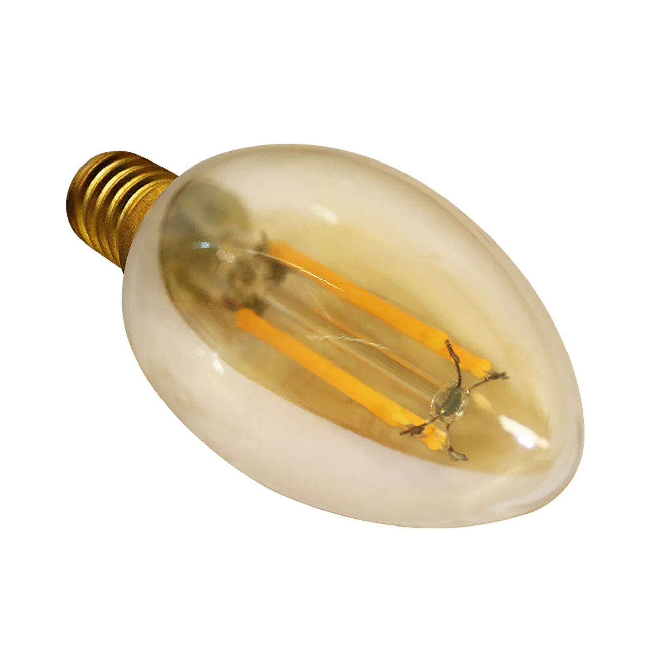 4-Pack LED B10 Amber Filament - 4.5 Watt - Dimmable - 40W Equiv - 350 Lumens - 2200K - Euri Lighting - Image 3