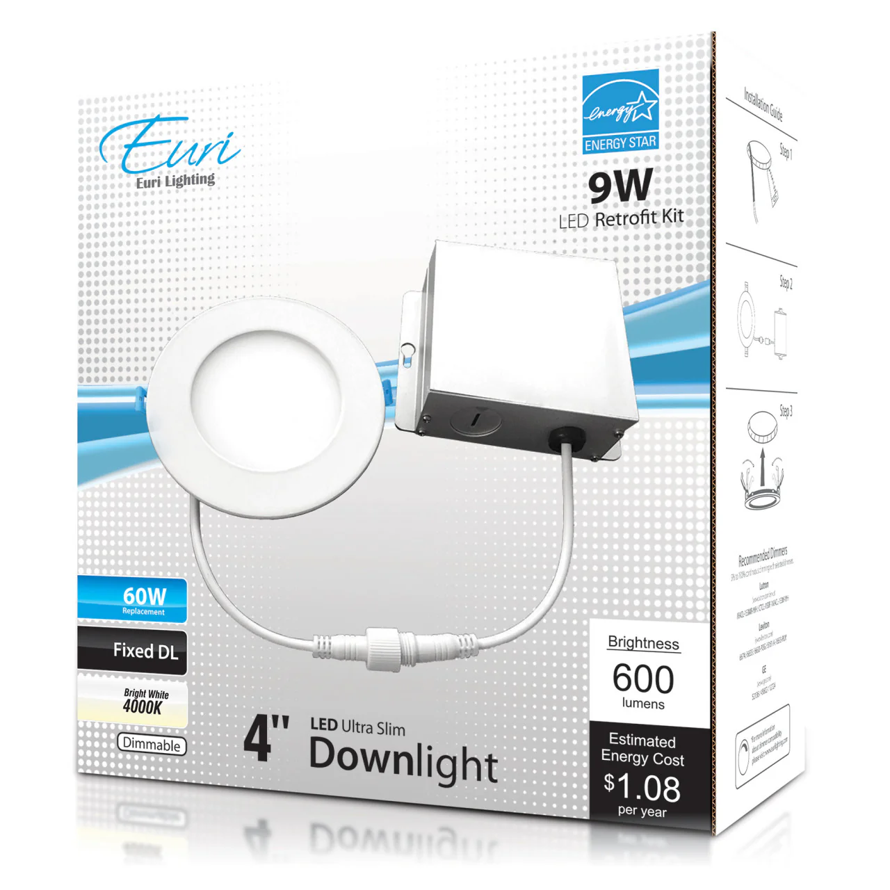 4" Slim Downlight - 9W - 600 Lumen - Euri Lighting - Image 8