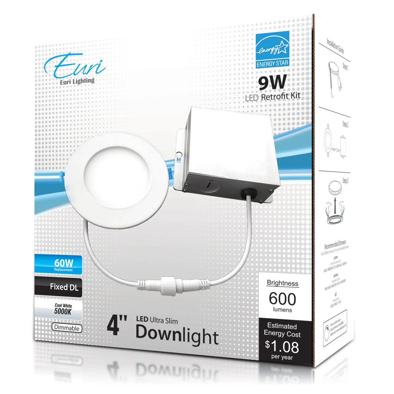 4" Slim Downlight - 9W - 600 Lumen - Euri Lighting - Image 9
