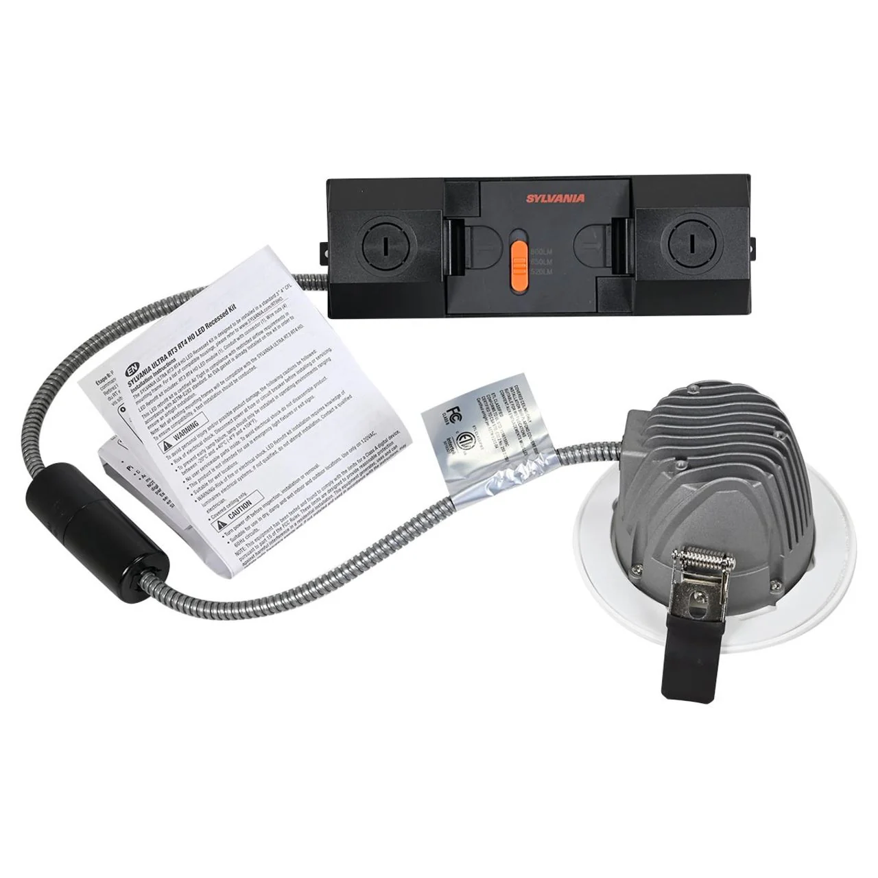 4in. Hi-PerformanceLED Recessed Downlight Kit - Wattage Adjustable 7W/9W/10.5W - 4000K - Specular Reflector - Sylvania - Image 6