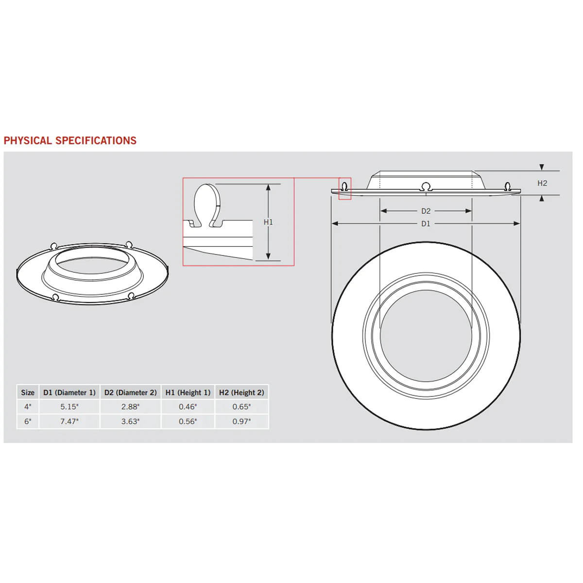 4in. Interchangeable Trim for Retrofit Downlights - Brushed Nickel - Keystone - Image 2