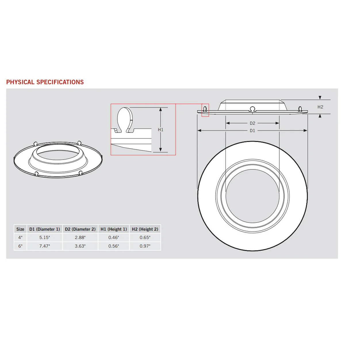 4in. Interchangeable Trim for Retrofit Downlights - Matte Black - Keystone - Image 2