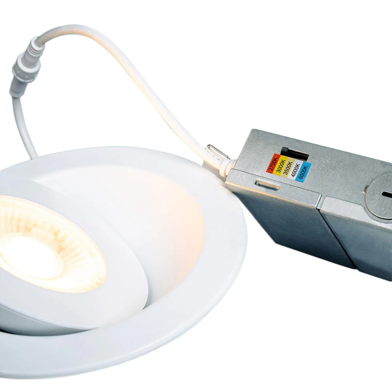 4in. LED Color Tunable Gimbal Downlight - 9W - 650 Lumens - 2700K/3000K/3500K/4000K/5000K - Euri Lighting - Image 4