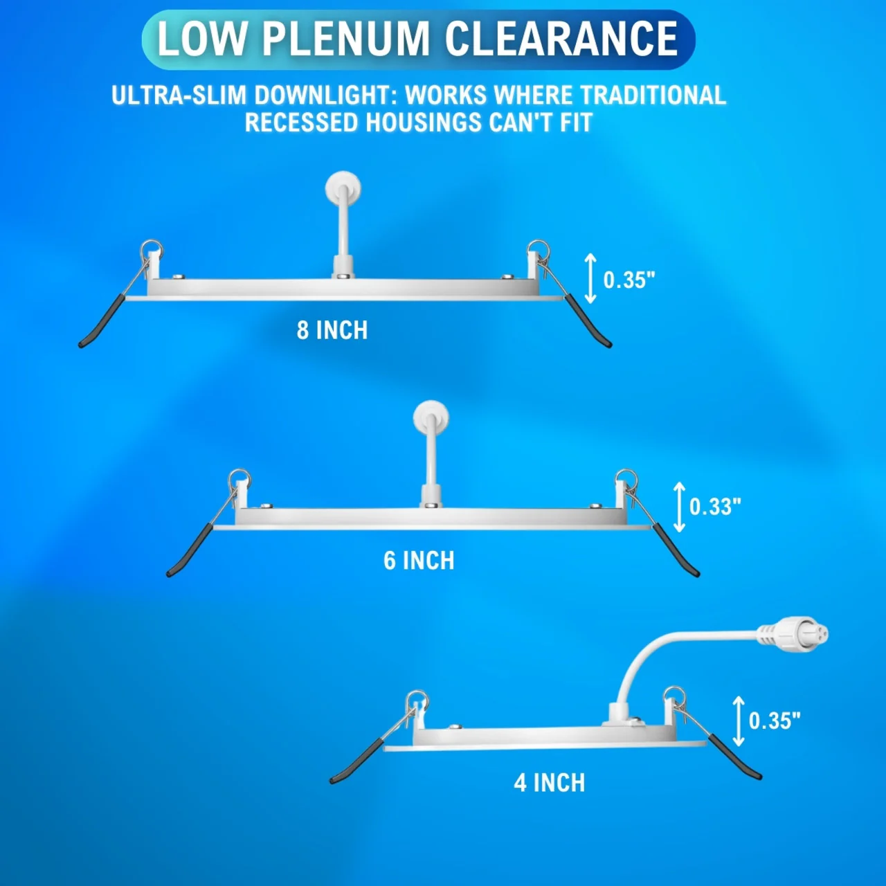 4in. LED Ultra-Slim Recessed Down Light - 9W - Color Tunable 27K/30K/35K/40K/50K - LumeGen - Image 14
