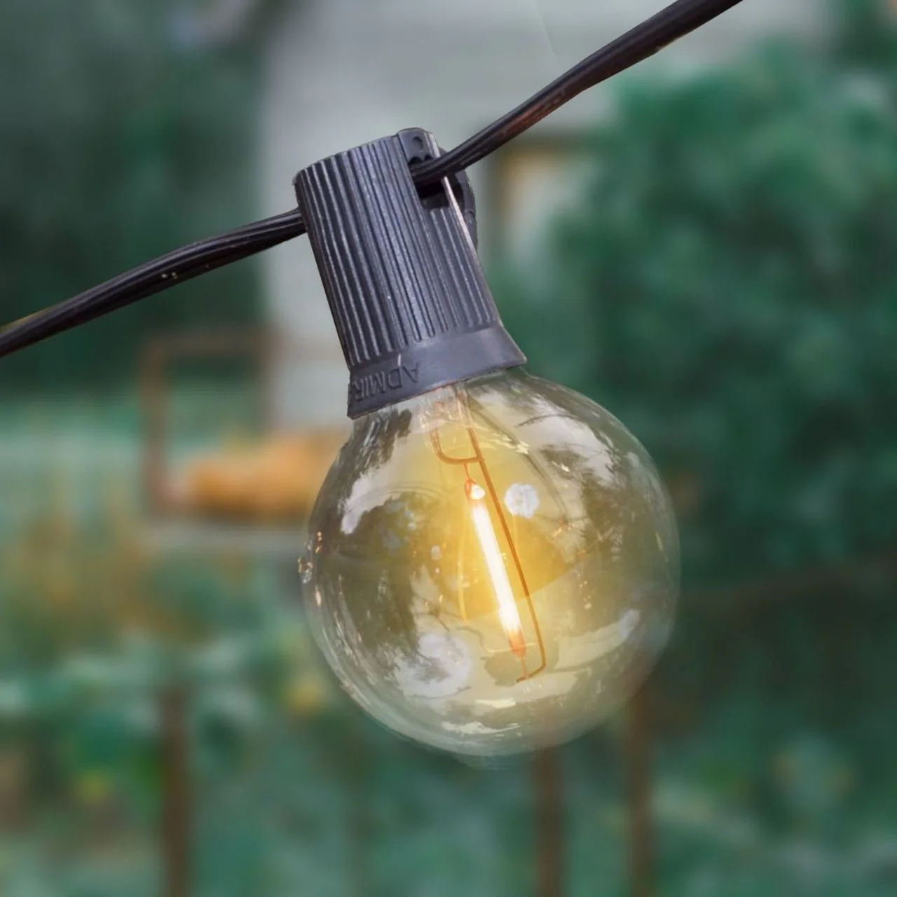 50ft G40 String Light - 25 E12 Sockets - 20AWG - 0.5W G40 Bulbs - LumeGen - Image 4