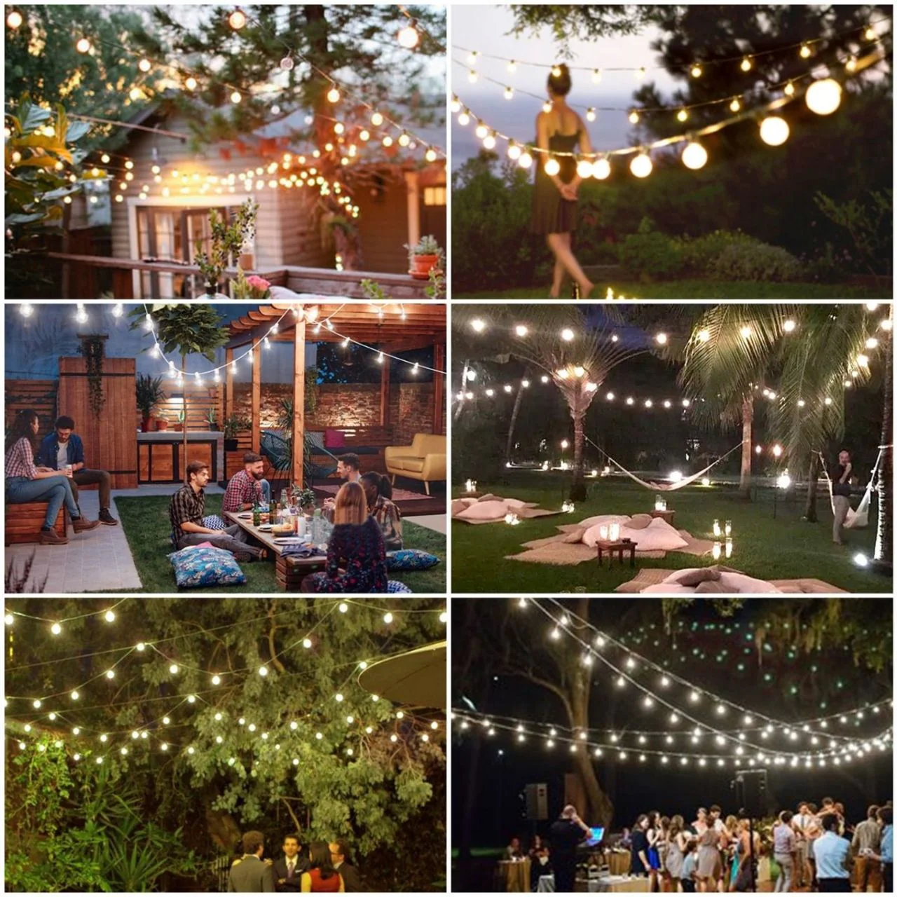 50ft G40 String Light - 25 E12 Sockets - 20AWG - 0.5W G40 Bulbs - LumeGen - Image 5