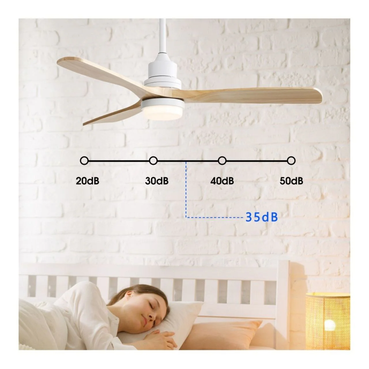 52in. Ceiling Fan with LED Light Kit - 18W - 800 Lumens - Color Selectable - Remote Control - Image 10