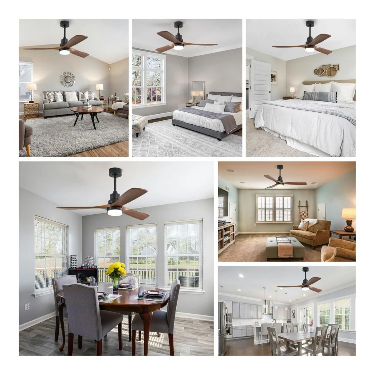 52in. Ceiling Fan with LED Light Kit - 18W - 800 Lumens - Color Selectable - Remote Control - Image 3