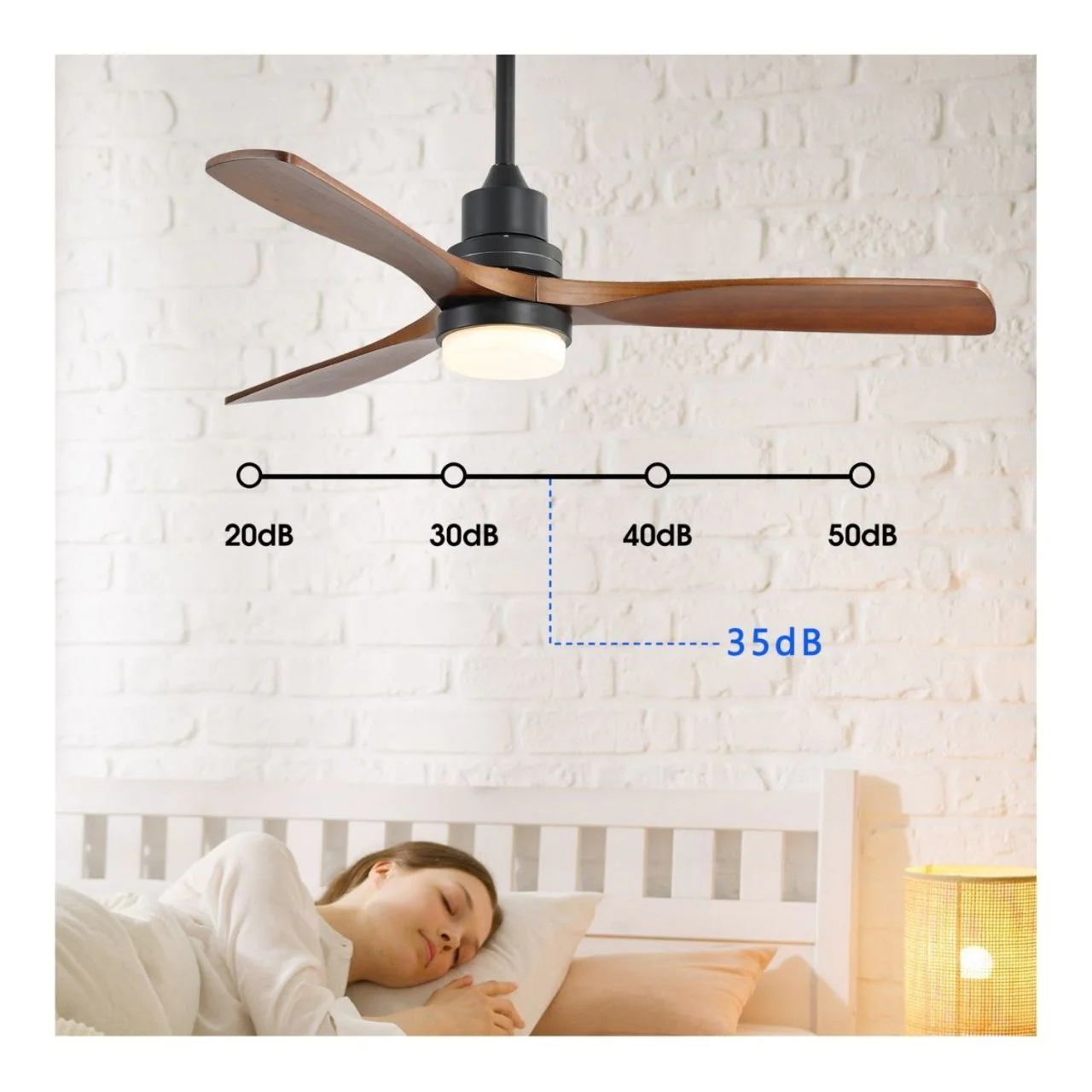 52in. Ceiling Fan with LED Light Kit - 18W - 800 Lumens - Color Selectable - Remote Control - Image 9