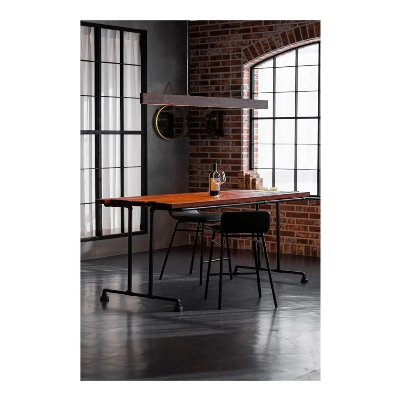 59in. Artisan Wood Collection Linear Pendant - 30W - 2850 Lumens - 3000K - Euri Lighting - Image 8