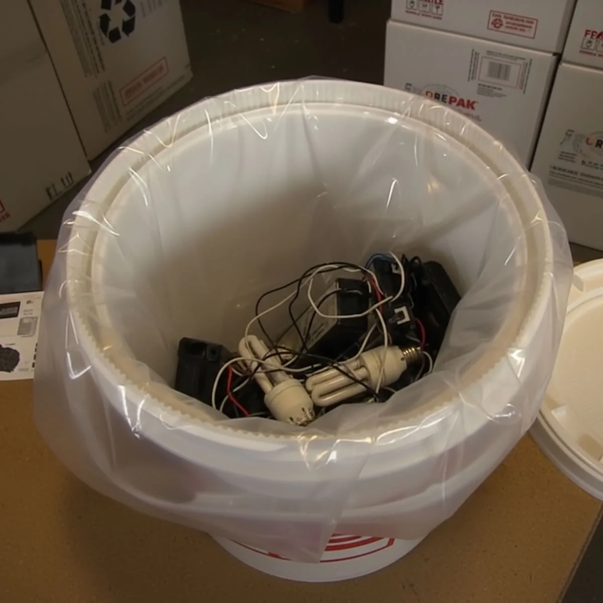 6.5 Gallon Lamp Ballast Recycling Pail - Image 2