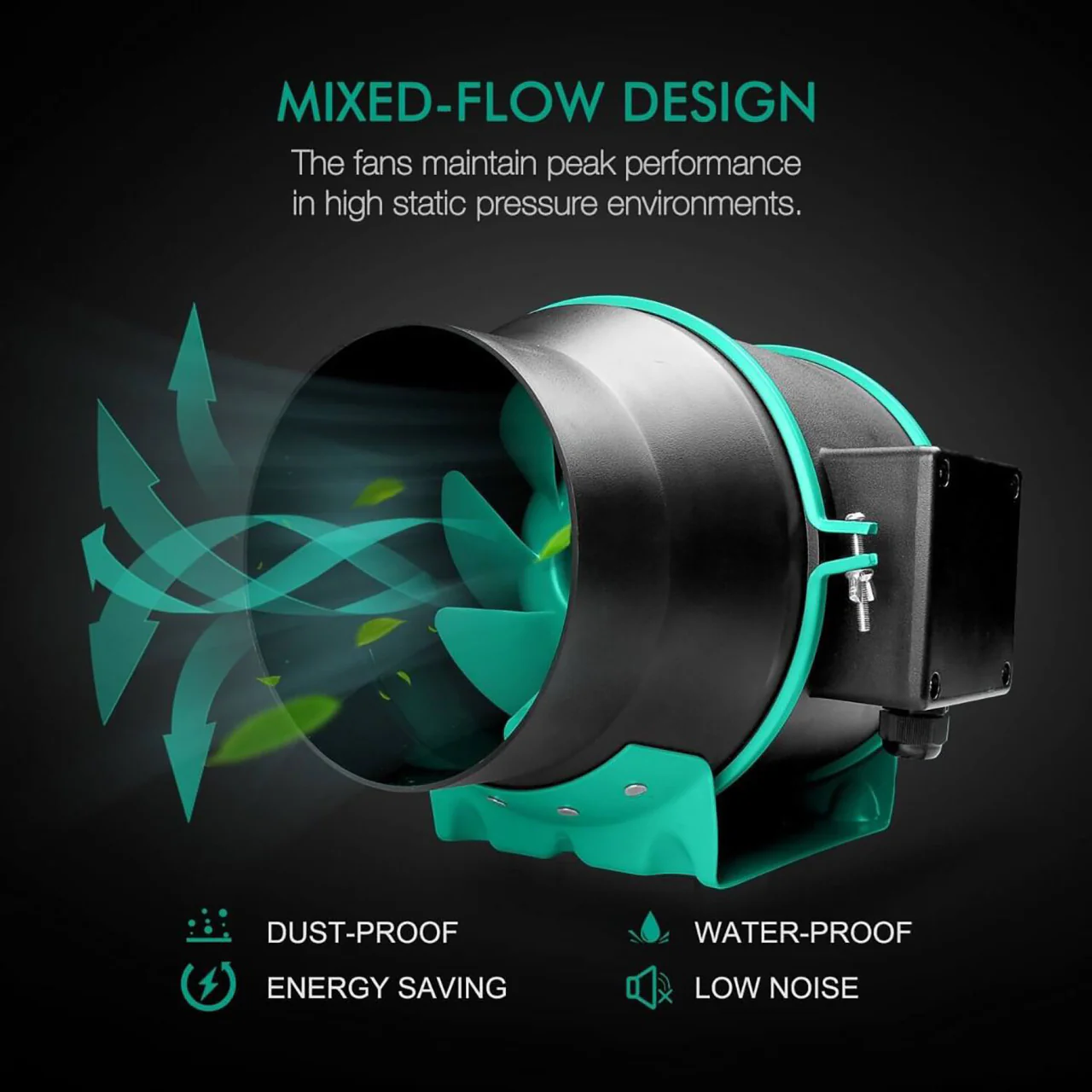 6in. Inline Fan and Carbon Filter Kit - Speed Controller - Mars Hydro - Image 4