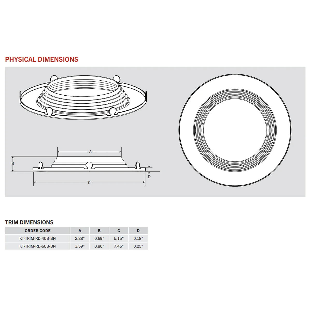 6in. Interchangeable Trim for Baffled Retrofit Downlights - Brushed Nickel - Keystone - Image 2