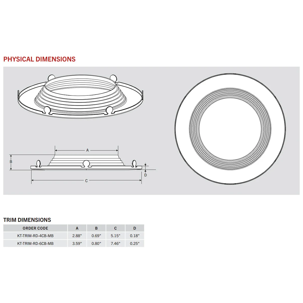6in. Interchangeable Trim for Baffled Retrofit Downlights - Matte Black - Keystone - Image 2