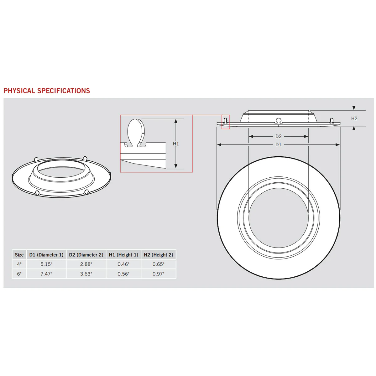 6in. Interchangeable Trim for Retrofit Downlights - Bronze - Keystone - Image 2
