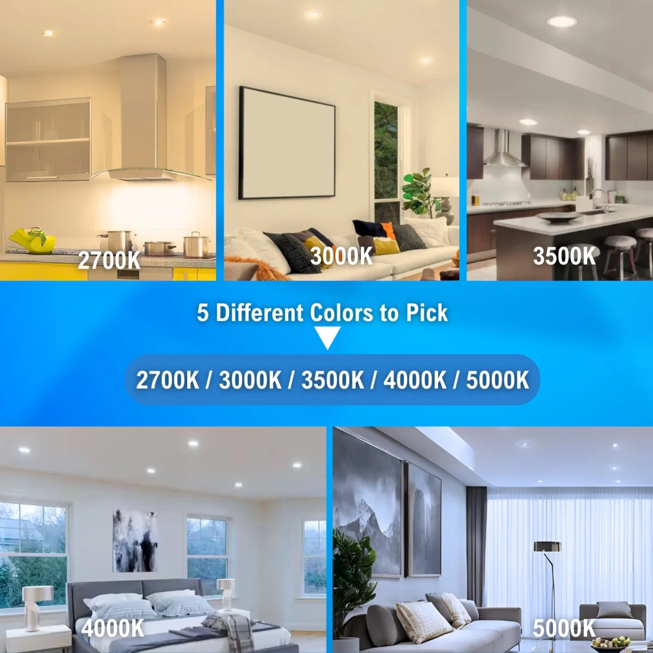 6in. LED Fire Rated Ultra-Slim Recessed Down Light - 12W - Color Tunable 27K/30K/35K/40K/50K - LumeGen - Image 12