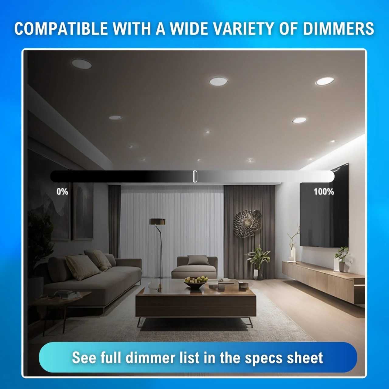 6in. LED Ultra-Slim Recessed Down Light - 12W - Color Tunable 27K/30K/35K/40K/50K - LumeGen - Image 10