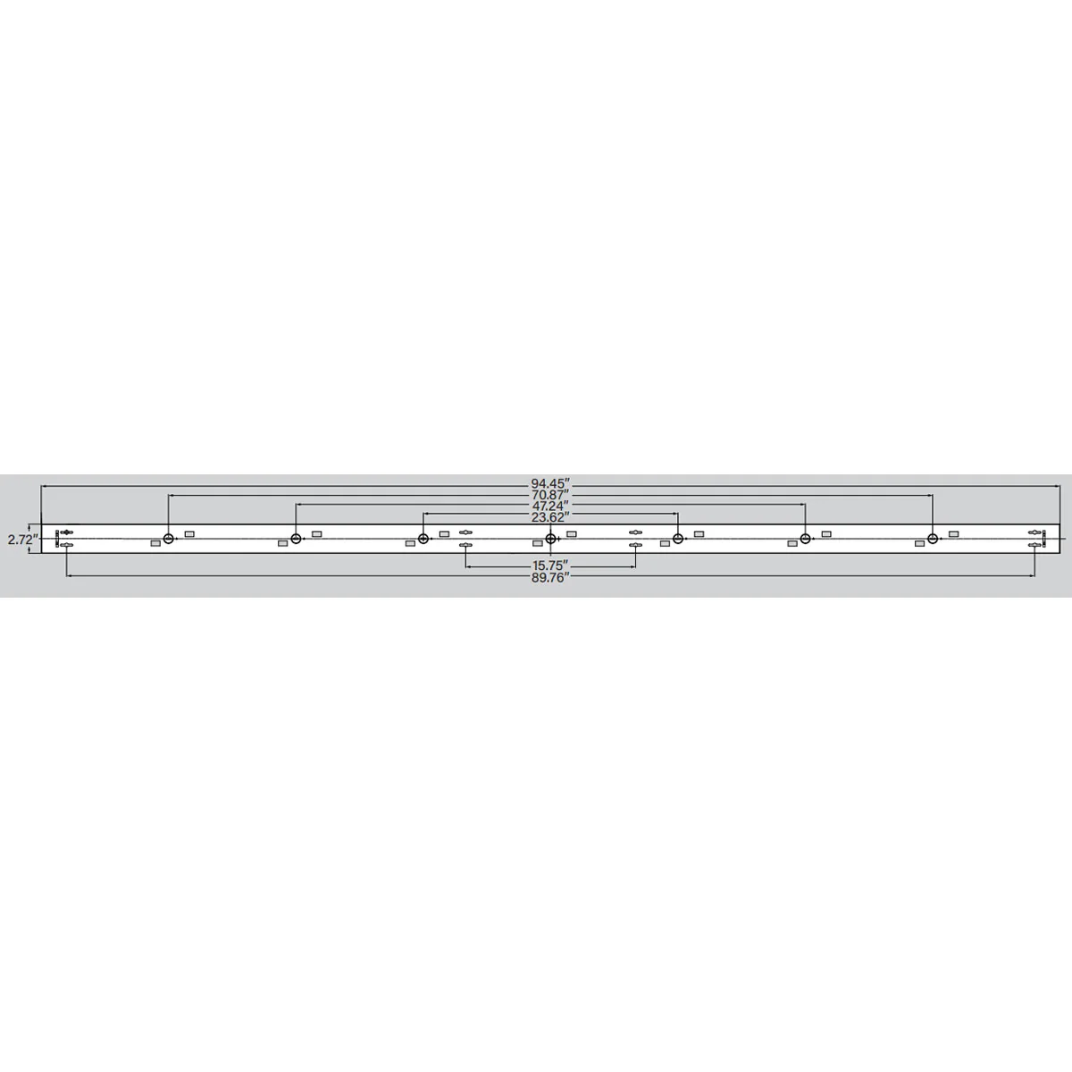 8ft Surface Mount Kit for Keystone 8ft Architectural Linear Lights - Black - Image 2