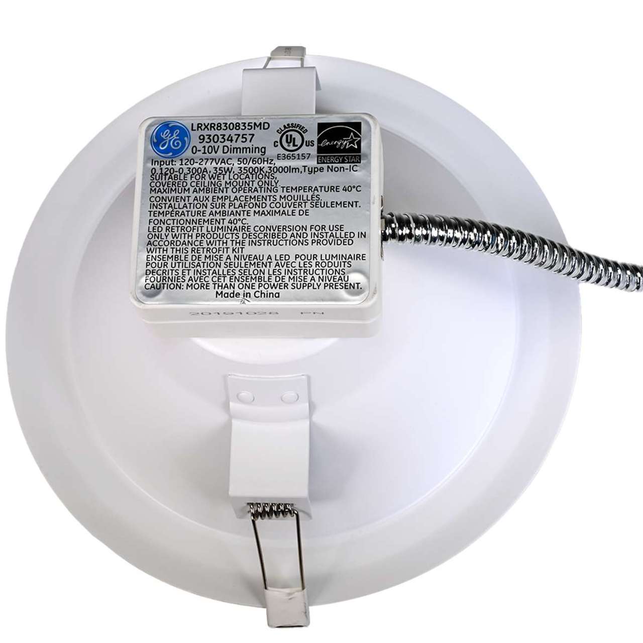 8in. LED Round LRX Lumination Retrofit Downlight - 35W - 3500 Lumens - 3500K - GE - Image 4