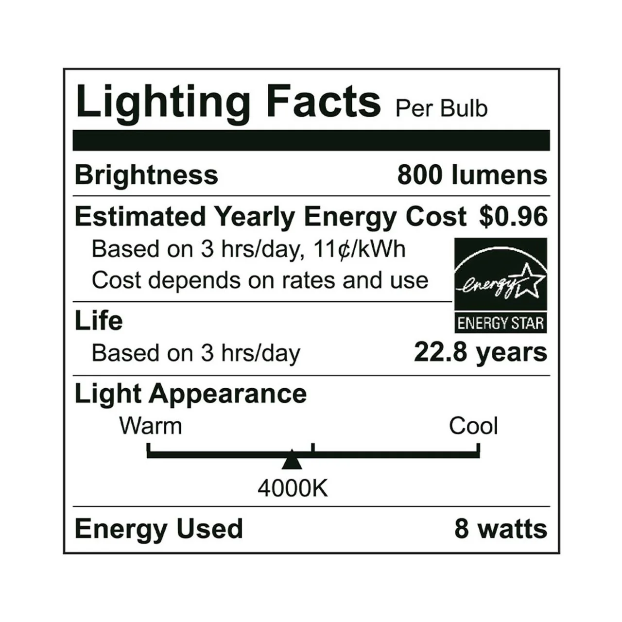 CASE OF 24 - LED A19 Bulb GU24 Base - 8W - 800 Lumens - Euri Lighting (12 Packs of 2 Bulbs) - Image 8