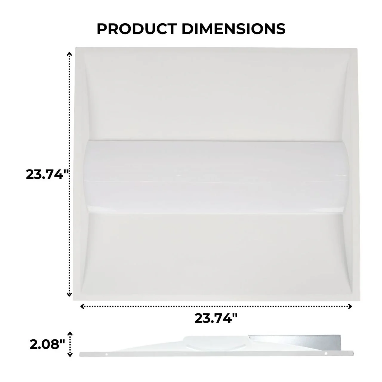 Case of 2 - 2x2 LED Troffer Light - Wattage Adjustable 20W/25W/30W/35W/40W - Color Tunable 35K/40K/50K/57K/65K - LumeGen - Image 3