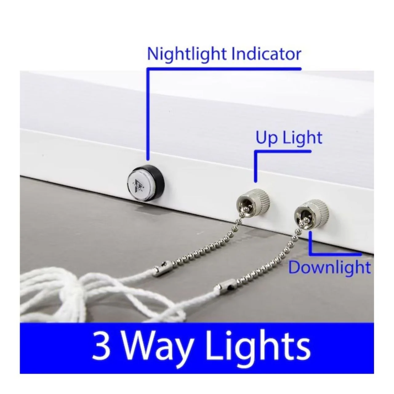 Case of 2 - 4ft Bed Light w Up & Down Light - 58W - 6900 Lumens - 4000K - Pull Switch - Energetic Lighting - Image 4