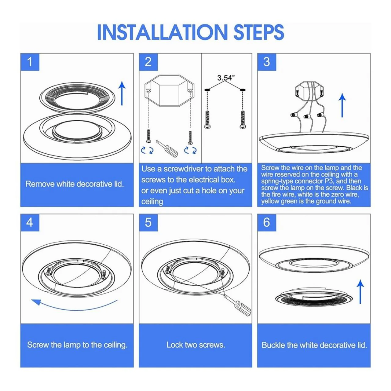 Case of 20 - 6in LED Disk Light - Wet Location - 9.5W - 800 Lumens - Energetic Lighting - Image 6