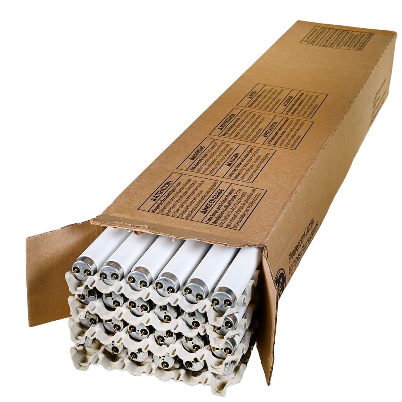 Case of 24 - 3ft. Ecolux Starcoat T8 Fluorescent Tube - 25W - 3000K - GE Lighting - Image 2