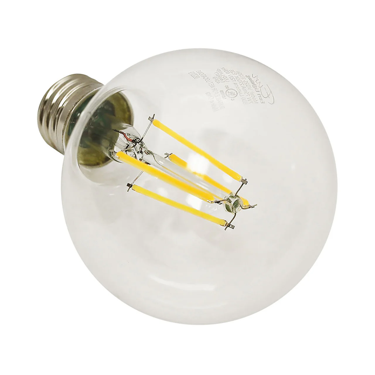 CASE OF 24 - LED G25 Filament Bulb - 7 Watt - Dimmable - 100W Equiv - 800 Lumens - Euri Lighting - Image 2