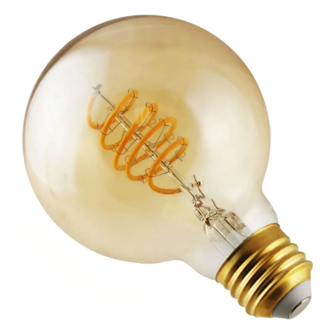 CASE OF 24 - LED G25 Filament Bulb - 4.5W - Dimmable - Amber Glass -Euri Lighting - Image 2