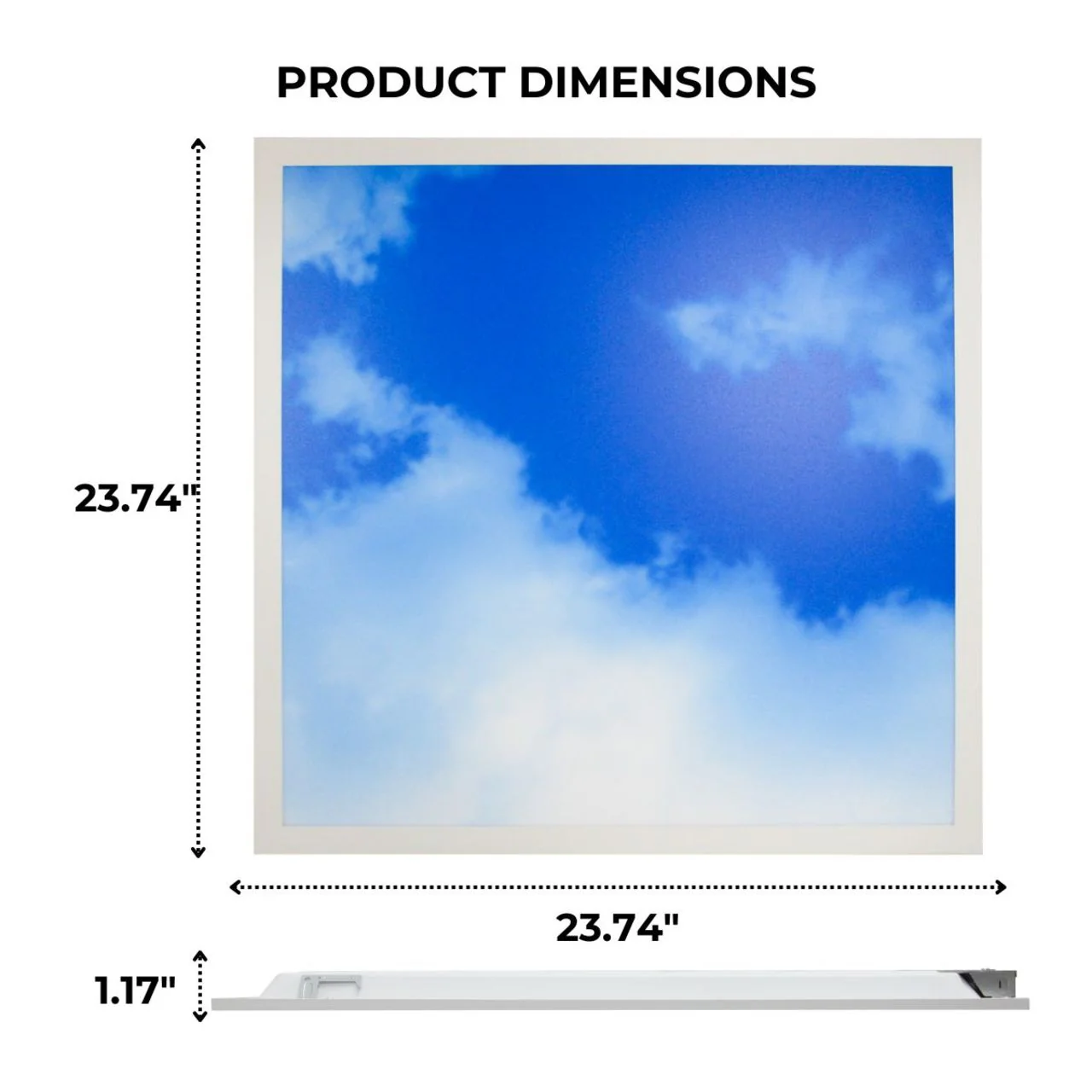 Case of 4 - 2x2 LED Flat Panel Light Cloud Design - 5 Wattage Adjustable - 5 Color Tunable - LumeGen - Image 3