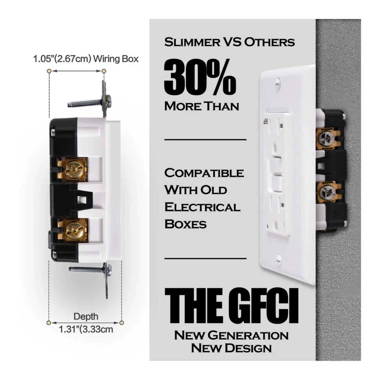 Case of 4 - Receptacle Duplex GFCI Tamper & Weather Resistant - Image 5