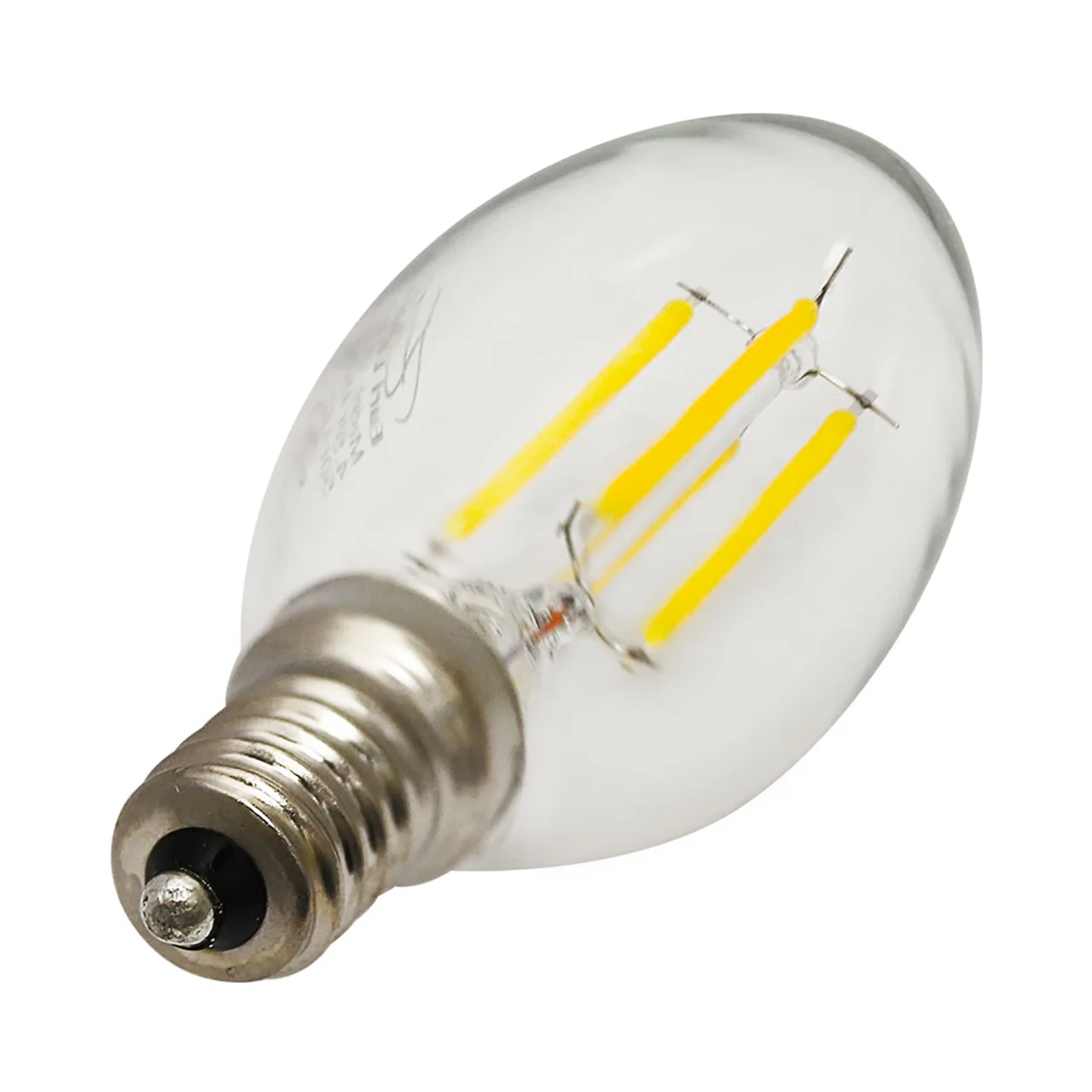 Case of 24 - LED B10 Filament - 4.5W - Dimmable - 60W Equiv - 500 Lumens - 2700K - Euri Lighting (6 Packs of 4) - Image 2