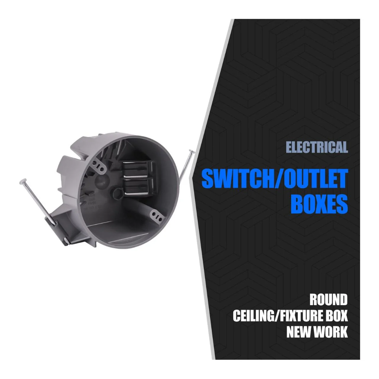 Full Case Outlet Box - 4in. Round 20 Cu. In. Nail On - Energetic Lighting - Image 2