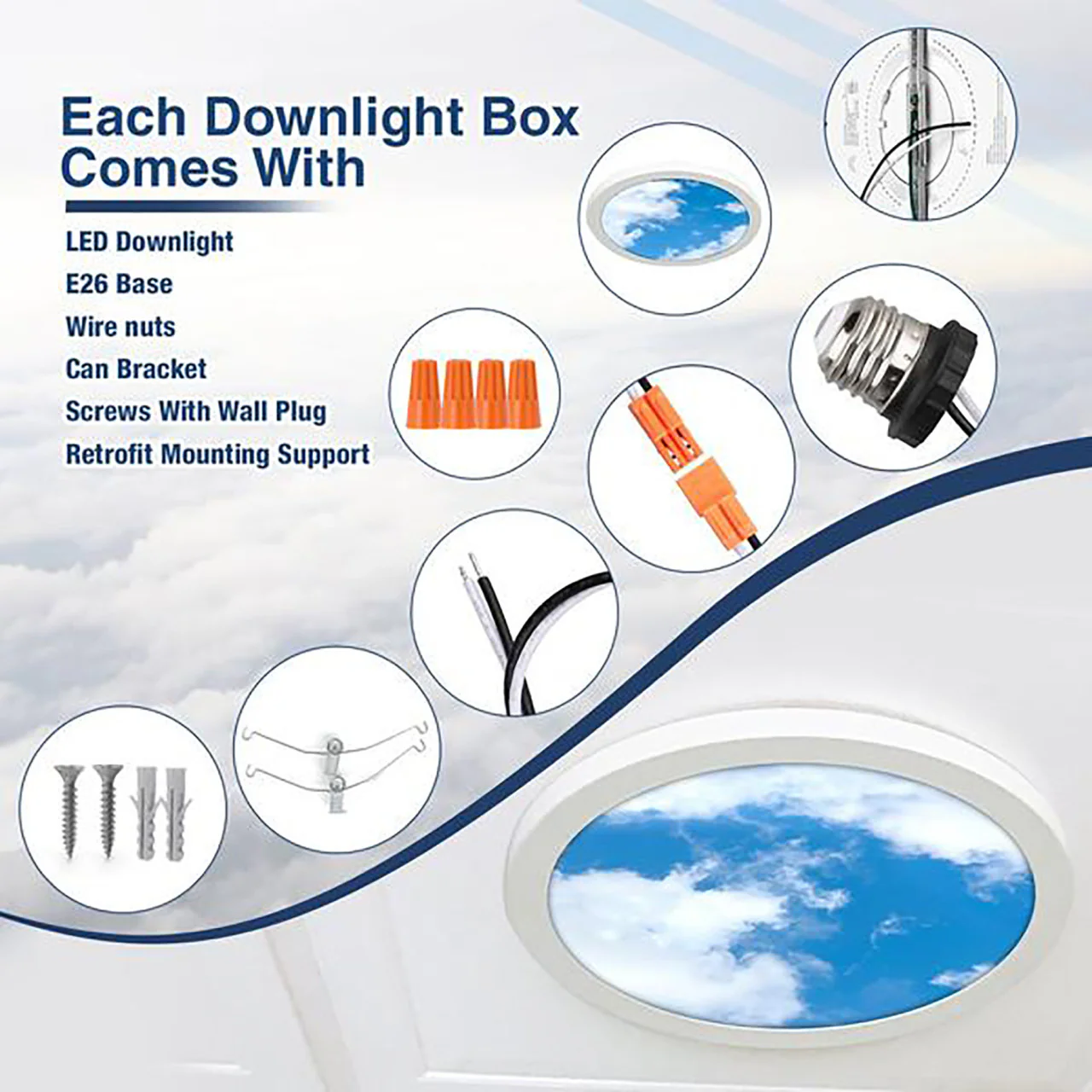 Case of 4 - 12in. LED Round Sky Downlights - 24W - 1200 Lumens - Beyond LED Technology - Image 3