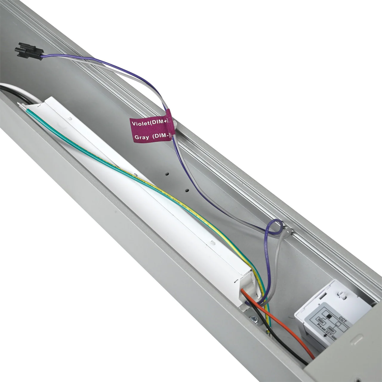 Wall Mount LED 4ft. Linear Light - 40 Watt - Color Tunable 3000K/4000K/5000K - Silver Lamp Body - LumeGen - Image 6